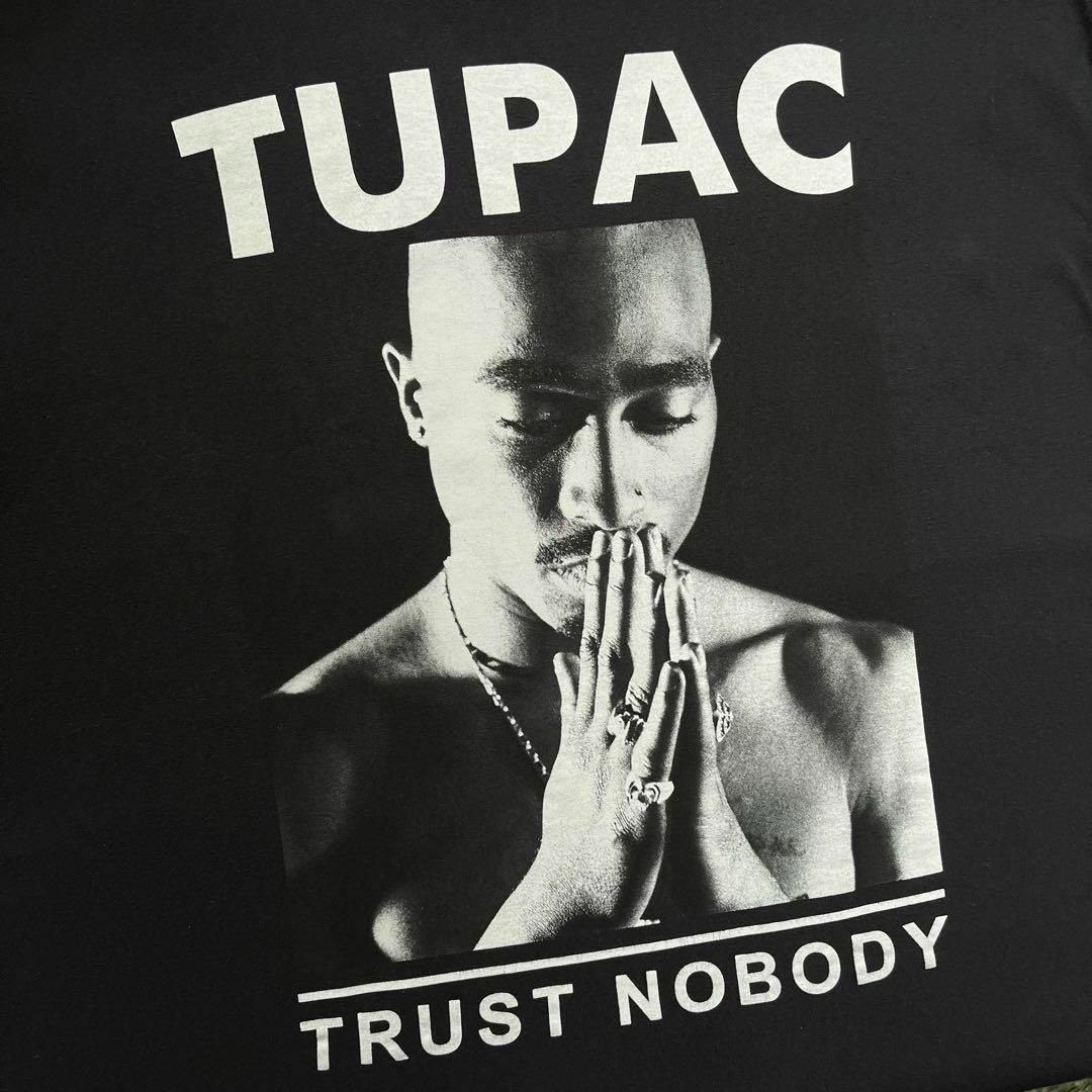 2パック　ビッグプリントTシャツ ヒップホップ　バンドT 黒　3XL 2PAC メンズのトップス(Tシャツ/カットソー(半袖/袖なし))の商品写真