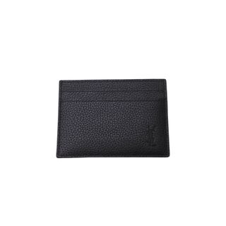 サンローラン(Saint Laurent)の新品同様 SAINT LAURENT サンローラン カードケース ユニセックス 無地 ロゴ 687098 レザー ブラック 中古 63000(パスケース/IDカードホルダー)