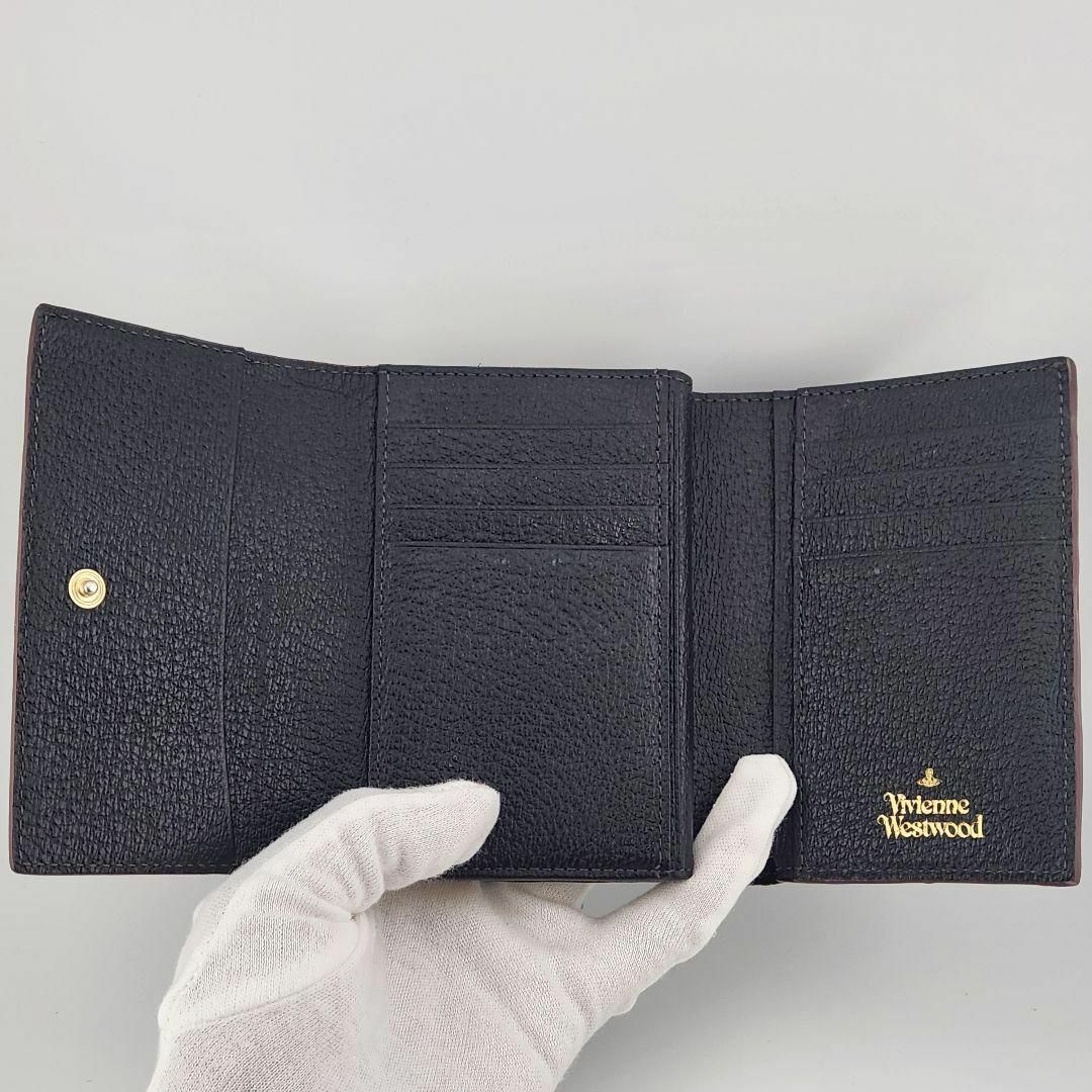 Vivienne Westwood(ヴィヴィアンウエストウッド)のヴィヴィアン ウエストウッド 折り畳み がま口 財布 ブラック レディースのファッション小物(財布)の商品写真