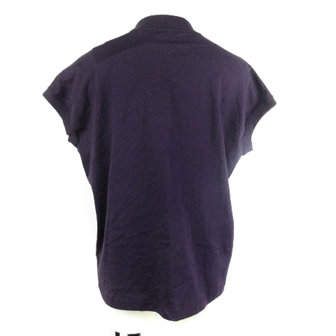 coen(コーエン)のコーエン Tシャツ カットソー 半袖 ハイネック 薄手 無地 F 紫 トップス レディースのトップス(Tシャツ(半袖/袖なし))の商品写真