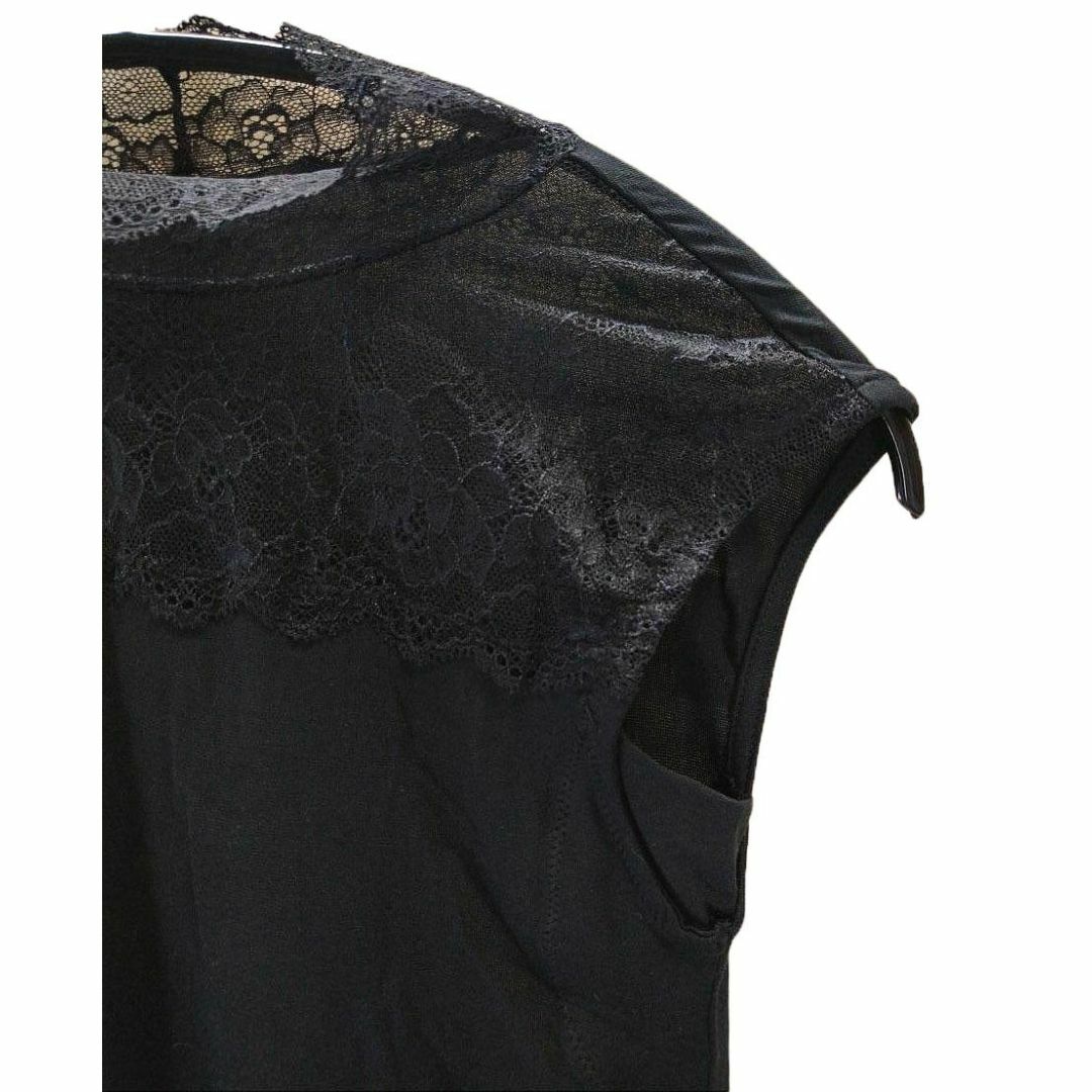 SI1289◆ 新品 インナーシャツ スリーブレス 無地 Mサイズ ブラック レディースの下着/アンダーウェア(アンダーシャツ/防寒インナー)の商品写真