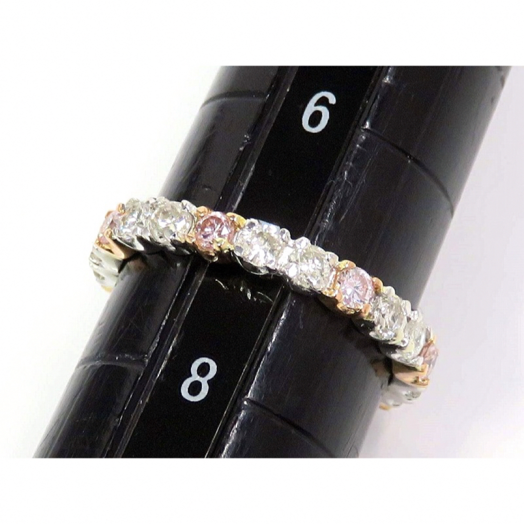 K18 Pt900 ダイヤモンド合計1.00ct フルエタニティ リング レディースのアクセサリー(リング(指輪))の商品写真