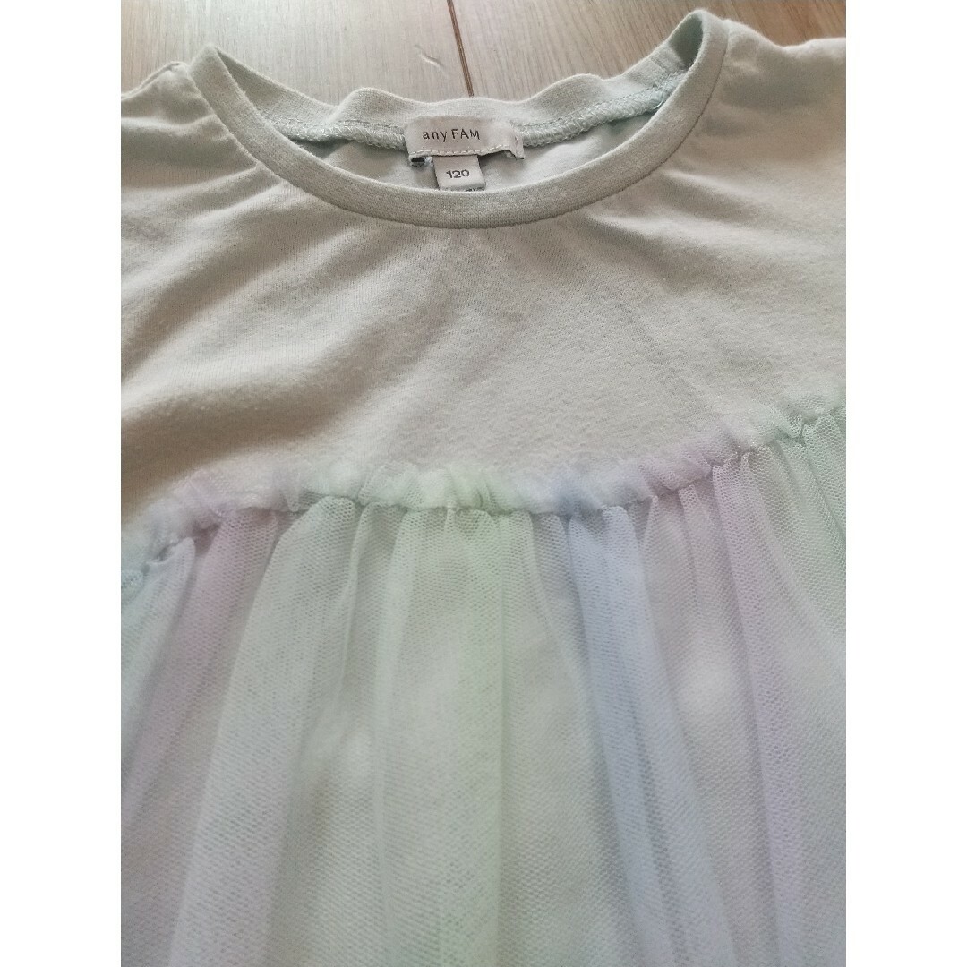 anyFAM(エニィファム)のTシャツ 2枚セット120cm キッズ/ベビー/マタニティのキッズ服女の子用(90cm~)(Tシャツ/カットソー)の商品写真