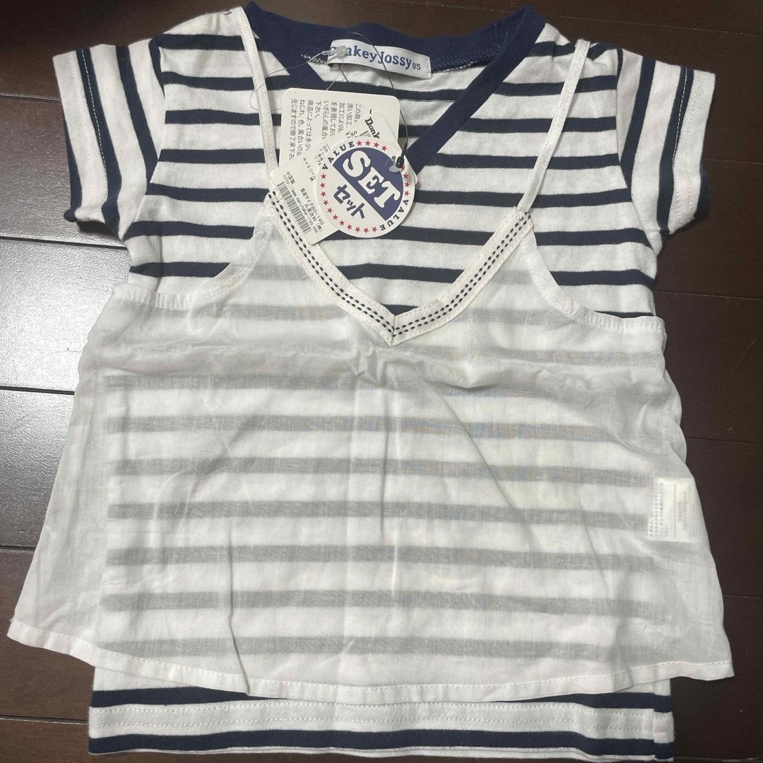 子どもTシャツ　2点セット　95センチ キッズ/ベビー/マタニティのキッズ服女の子用(90cm~)(Tシャツ/カットソー)の商品写真