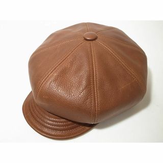 ニューヨークハット(NEW YORK HAT)の米国製Vintage Leather Spitfire新品ビンテージ加工L 革製(キャスケット)