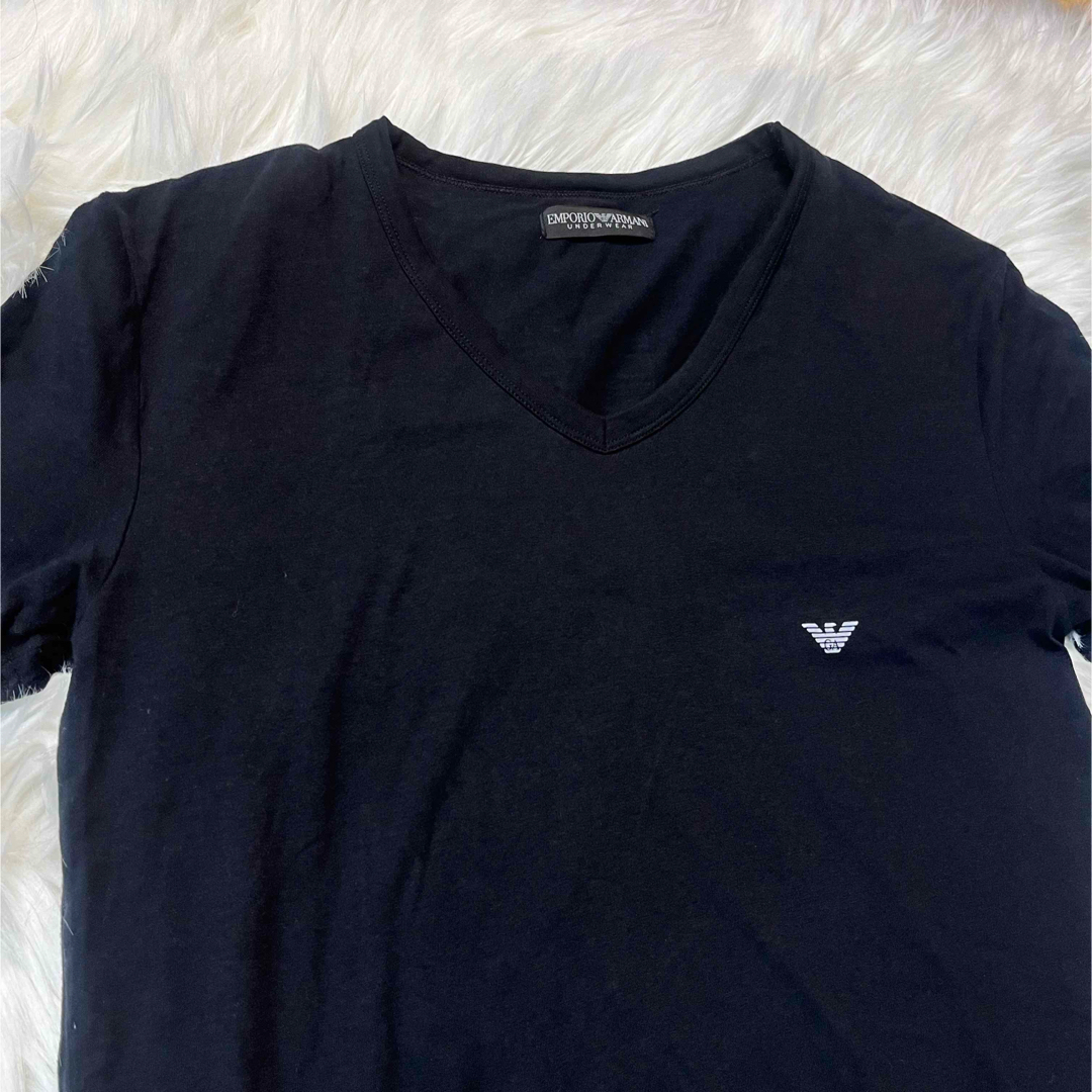 Emporio Armani(エンポリオアルマーニ)のTシャツ 半袖 背面ビックプリント 黒☆エンポリオアルマーニ メンズのトップス(Tシャツ/カットソー(半袖/袖なし))の商品写真