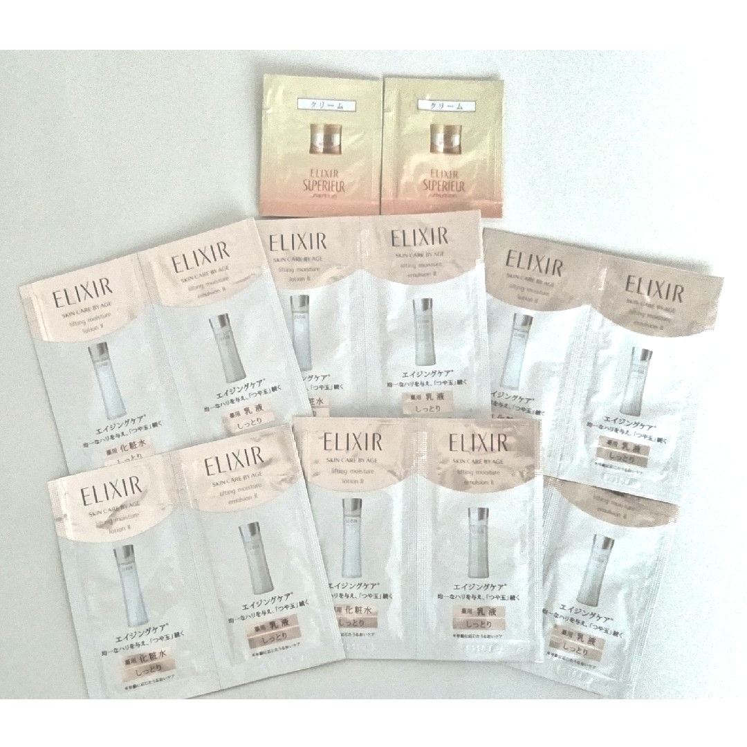 ELIXIR(エリクシール)のエリクシール 化粧水×6包 乳液×6包 クリーム2包 コスメ/美容のキット/セット(サンプル/トライアルキット)の商品写真