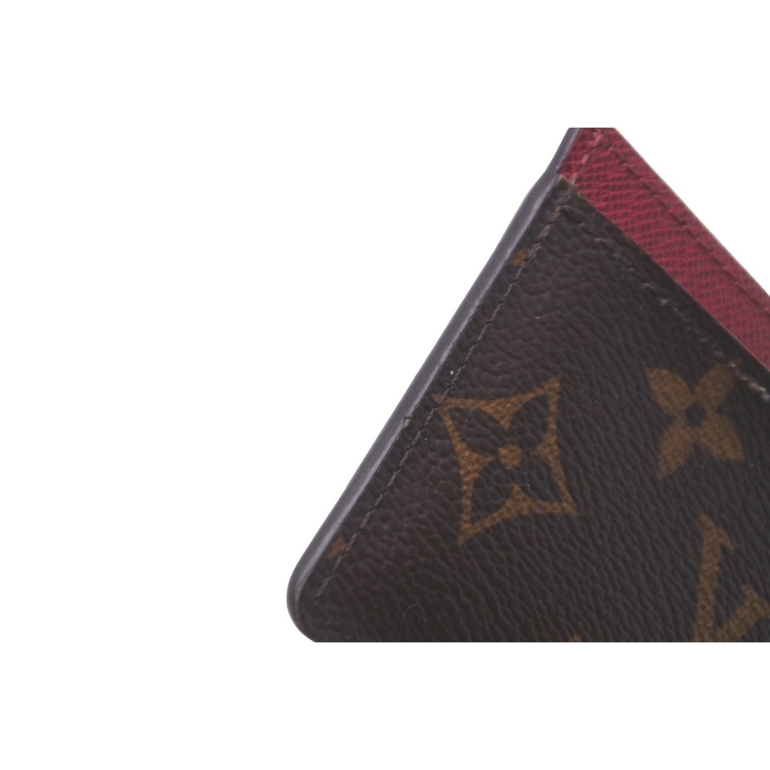 LOUIS VUITTON(ルイヴィトン)の極美品 LOUIS VUITTON ルイヴィトン カードケース M60703 ポルト カルト サーンプル モノグラム フューシャ ブラウン 中古 62834 レディースのファッション小物(パスケース/IDカードホルダー)の商品写真