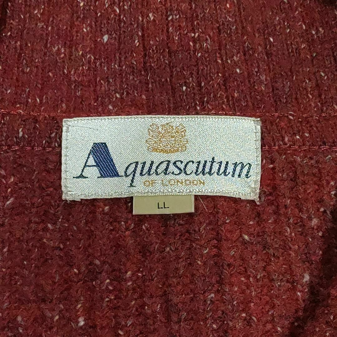 【422】90s Aquascutum　毛・シルク混　ラグランセーター　日本製 メンズのトップス(ニット/セーター)の商品写真