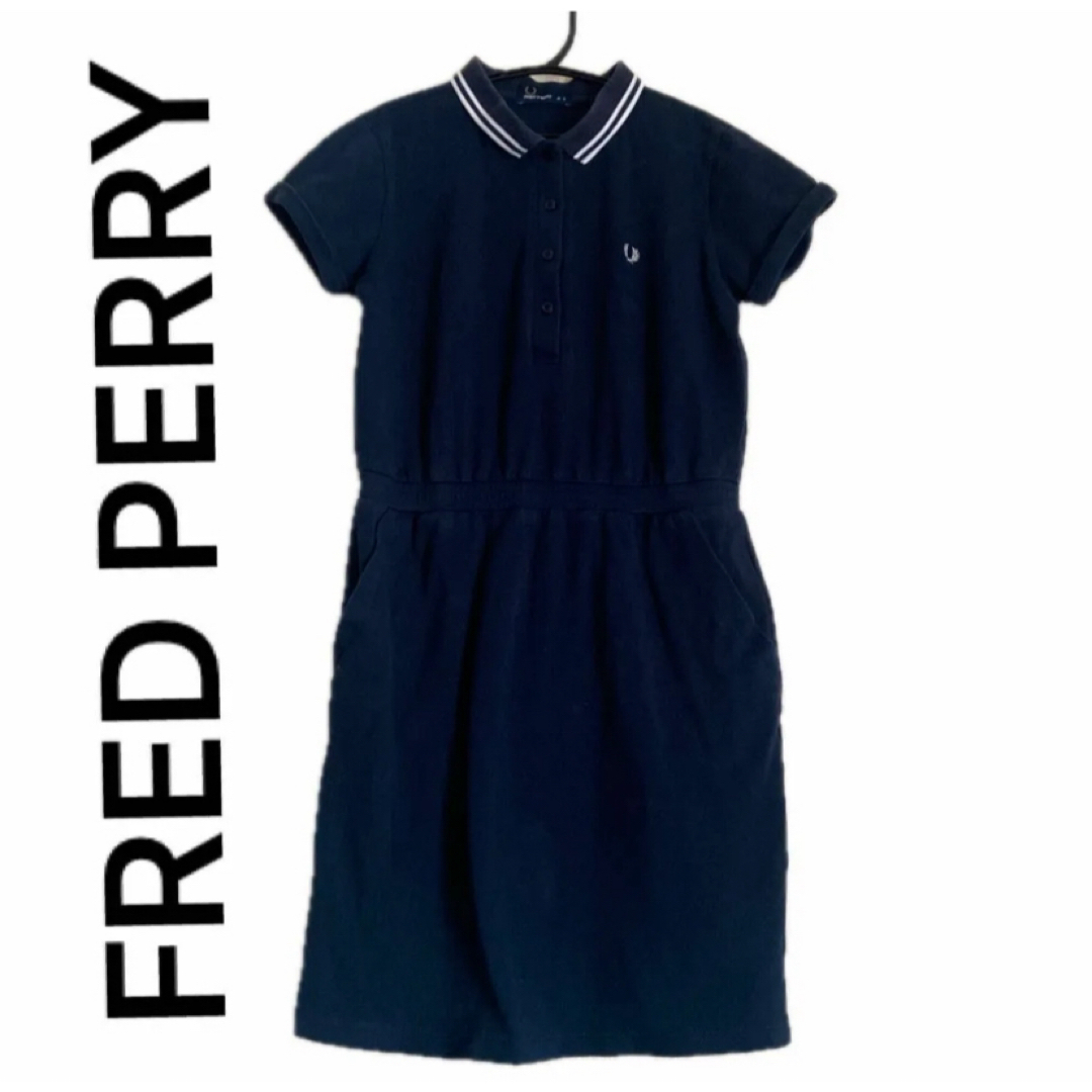 FRED PERRY(フレッドペリー)のFRED PERRY ポロシャツワンピ　フレッドペリー　ネイビー レディースのワンピース(ミニワンピース)の商品写真