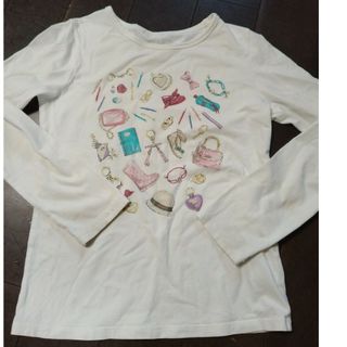 GUCCI　白色　プリント　長袖Tシャツ　8A 130程度