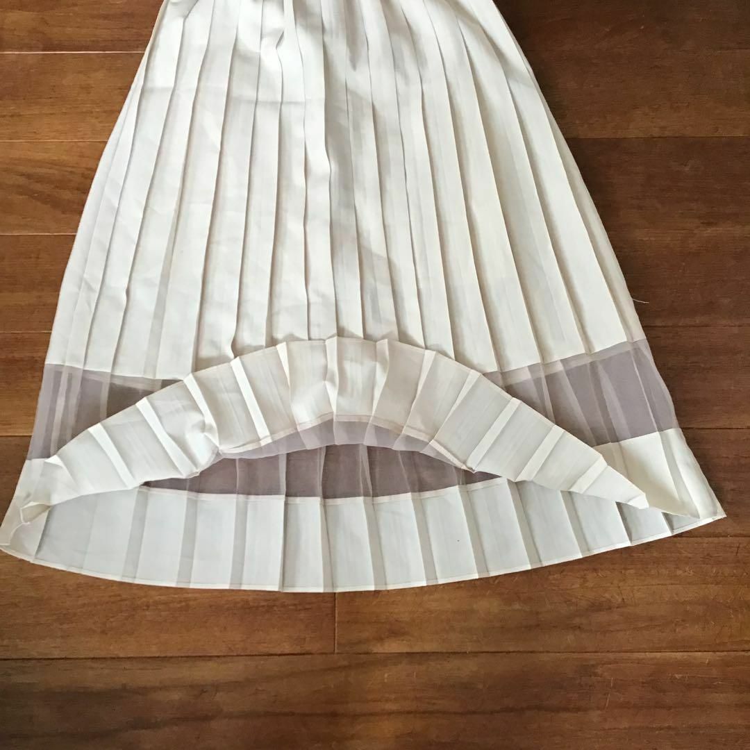 BEAMS LIGHTS(ビームスライツ)のビームスライツ　ロング　シアー　プリーツスカート　夏コーデ　美品　M レディースのスカート(ロングスカート)の商品写真