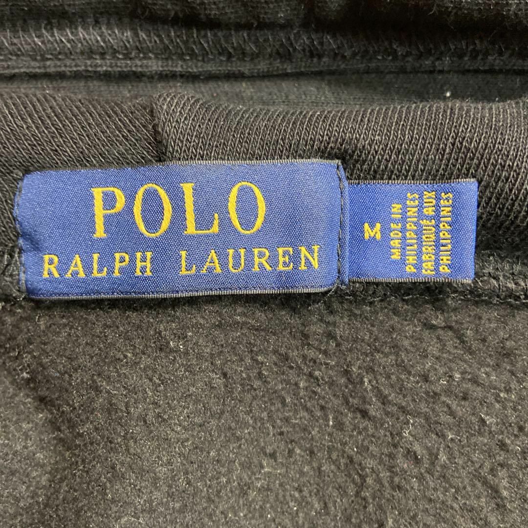 POLO RALPH LAUREN(ポロラルフローレン)の【ビッグロゴパーカー】ラルフローレン古着ワッペン黒　かぶり　在原みゆ紀　M長袖 メンズのトップス(パーカー)の商品写真