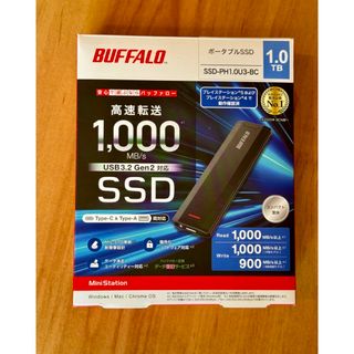 バッファロー(Buffalo)のBUFFALO バッファロー SSD-PH1.0U3-BC ポータブル型　SSD(PC周辺機器)