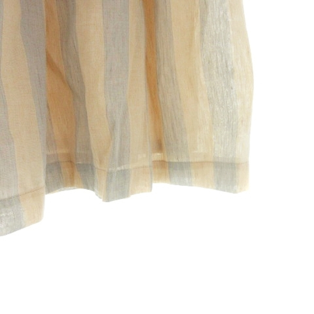 other(アザー)のアンバリ ラップスカート フレア ミニ ストライプ 38 ベージュ ボトムス レディースのスカート(ミニスカート)の商品写真