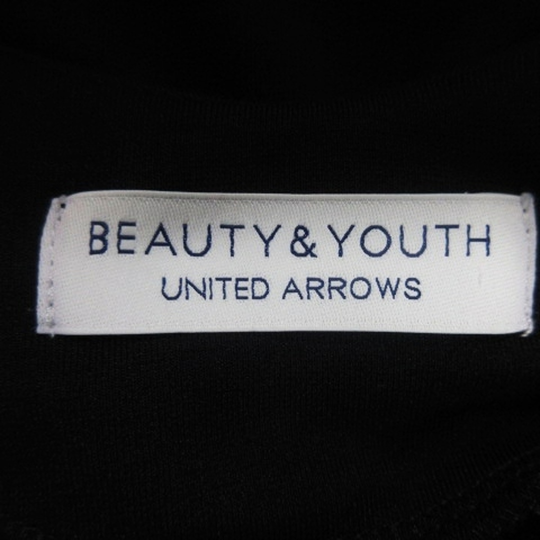 BEAUTY&YOUTH UNITED ARROWS(ビューティアンドユースユナイテッドアローズ)のB&Y ユナイテッドアローズ ブラウス カットソー 半袖 無地 黒 トップス レディースのトップス(シャツ/ブラウス(半袖/袖なし))の商品写真