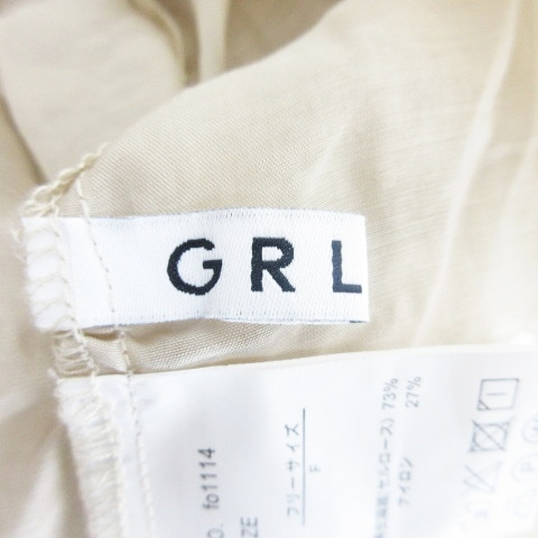 GRL(グレイル)のグレイル ロングシャツ 長袖 シャツワンピ 羽織 無地 F ベージュ アウター レディースのトップス(シャツ/ブラウス(長袖/七分))の商品写真