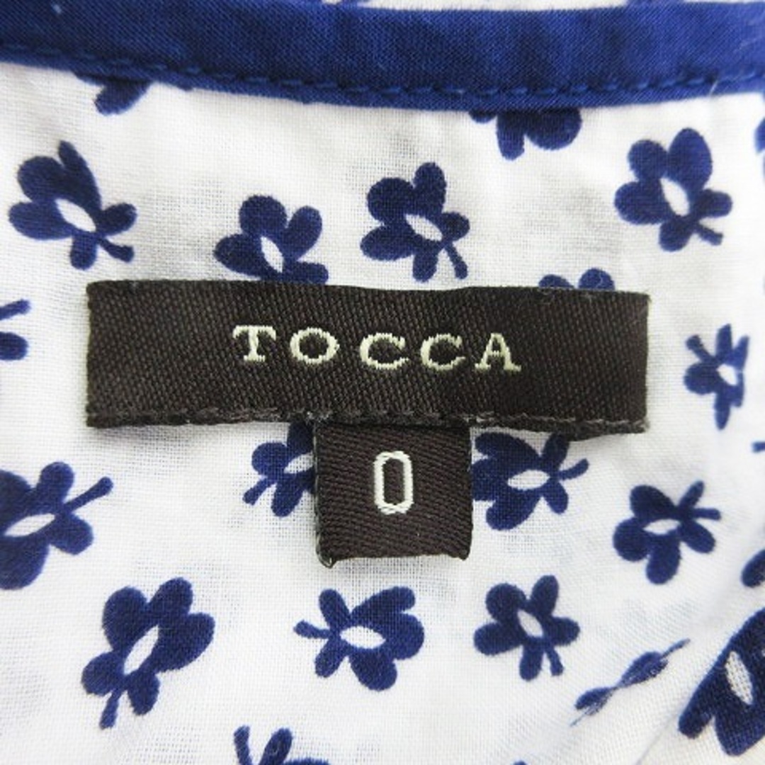 TOCCA(トッカ)のトッカ ワンピース ミニ ノースリーブ ホルターネック 花柄 1 白 青 レディースのワンピース(ミニワンピース)の商品写真