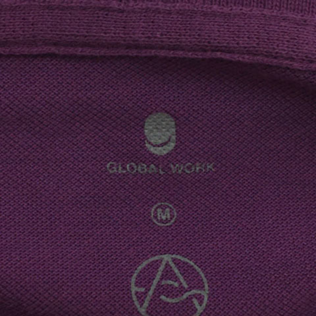 GLOBAL WORK(グローバルワーク)のグローバルワーク シャツ ポロシャツ プルオーバー 無地 半袖 M 紫 メンズのトップス(ポロシャツ)の商品写真