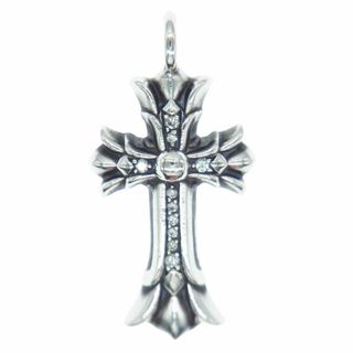 Chrome Hearts - CHROME HEARTS クロムハーツ（原本有） ペンダントトップ DBL CH CRSP PAVE DIA ダブルCHクロス パヴェダイヤ チャーム ネックレストップ シルバー系【中古】