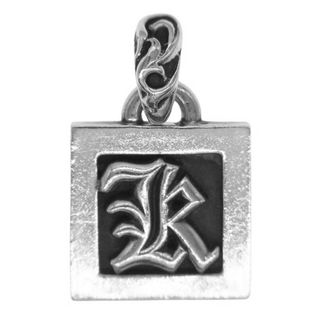 Chrome Hearts - CHROME HEARTS クロムハーツ（原本無） ペンダントトップ FRAMED LETTER BLOCK フレームドレターブロック R アルファベット ネックレス ペンダント トップ シルバー系【中古】