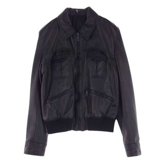 DIOR HOMME ディオールオム ブルゾン 06AW 6HH5043801 エディ期 A2 ラムレザー ボンバージャケット ブルゾン ブラック系 48【中古】