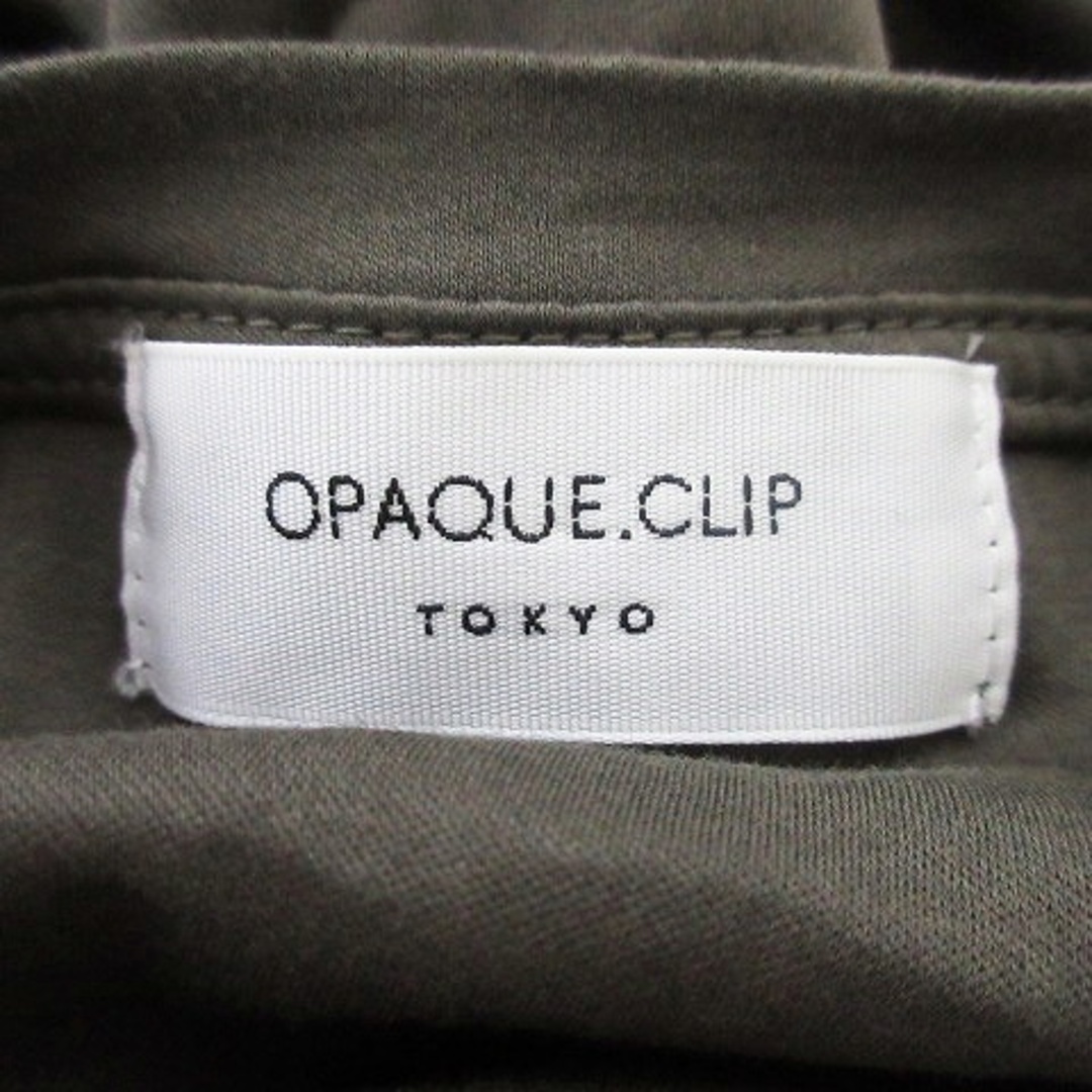 OPAQUE.CLIP(オペークドットクリップ)のオペークドットクリップ Tシャツ カットソー 半袖 無地 40 カーキ トップス レディースのトップス(Tシャツ(半袖/袖なし))の商品写真