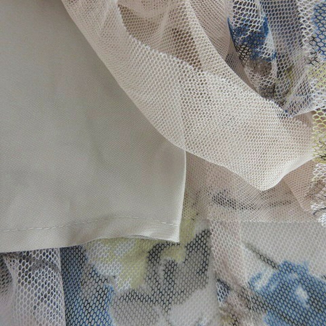 MISCH MASCH(ミッシュマッシュ)のミッシュマッシュ スカート ロング フレア 薄手 花柄 38 ベージュ ボトムス レディースのスカート(ロングスカート)の商品写真