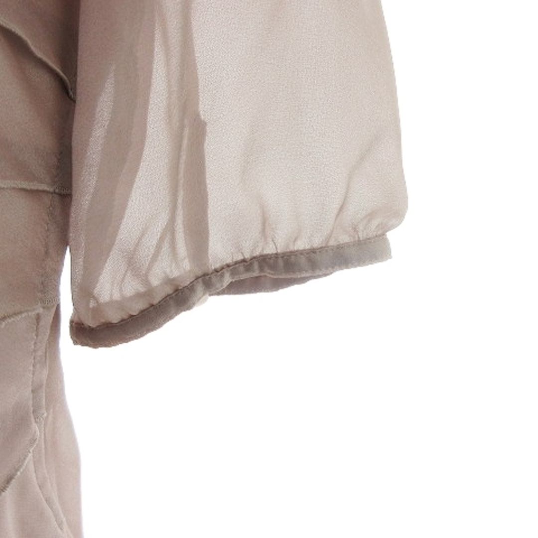 NATURAL BEAUTY(ナチュラルビューティー)のナチュラルビューティー ブラウス 半袖 フリル 無地 36 ピンク トップス レディースのトップス(カットソー(半袖/袖なし))の商品写真