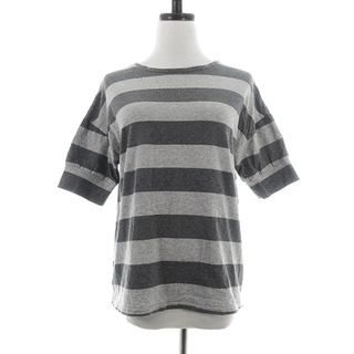 アーバンリサーチ サニーレーベル Tシャツ 半袖 ボーダー グレー トップス(Tシャツ(半袖/袖なし))