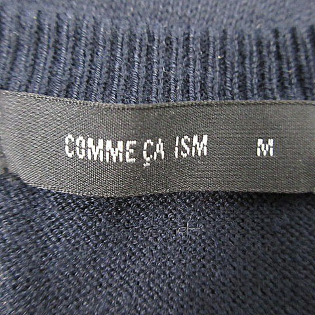 COMME CA ISM(コムサイズム)のコムサイズム ニット カットソー 半袖 ラウンドネック 薄手 M 紺 トップス レディースのトップス(ニット/セーター)の商品写真