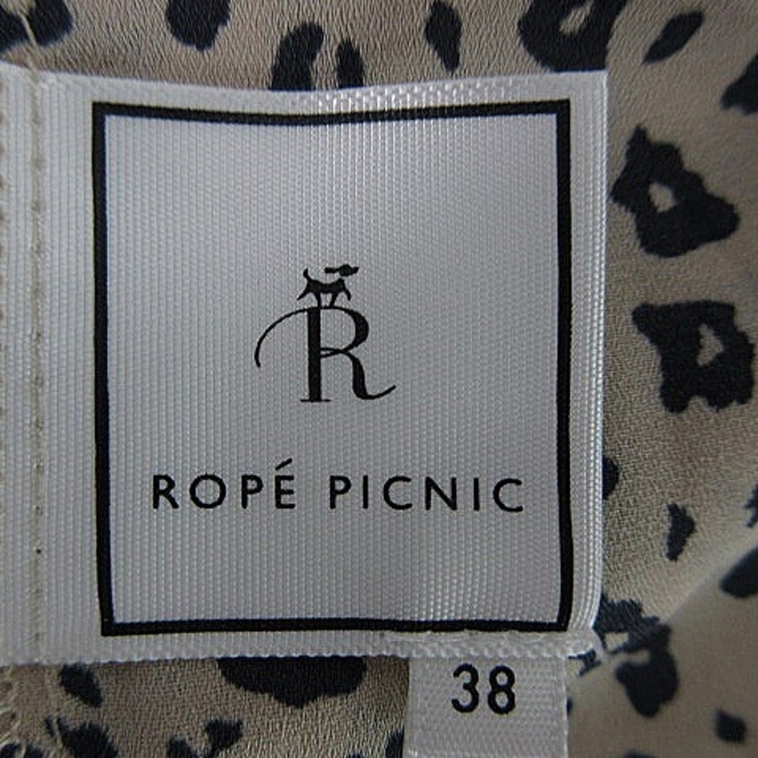 Rope' Picnic(ロペピクニック)のロペピクニック ブラウス カットソー 長袖 ヒョウ柄 ベージュ 黒 トップス レディースのトップス(シャツ/ブラウス(長袖/七分))の商品写真