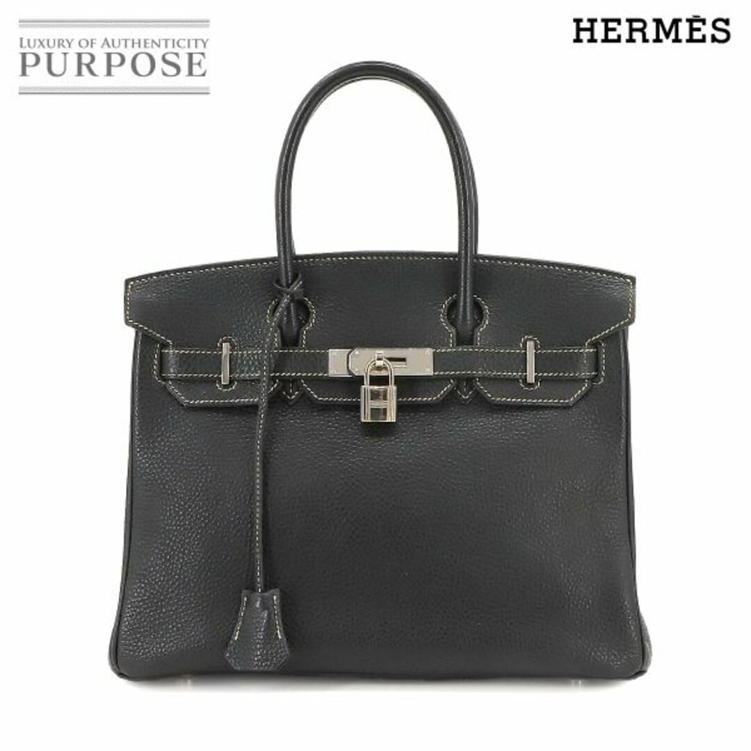 Hermes(エルメス)の新品同様 エルメス HERMES バーキン30 ハンド バッグ トゴ ブラック系 □H刻印 シルバー 金具 VLP 90219093 レディースのバッグ(ハンドバッグ)の商品写真