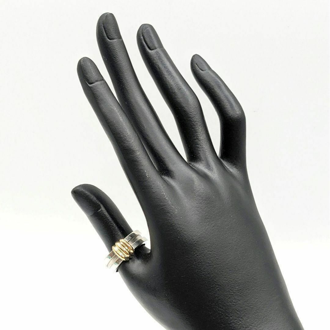 Tiffany & Co.(ティファニー)のティファニー グルーブド リング コンビ 750 925 16号 メンズ メンズのアクセサリー(リング(指輪))の商品写真