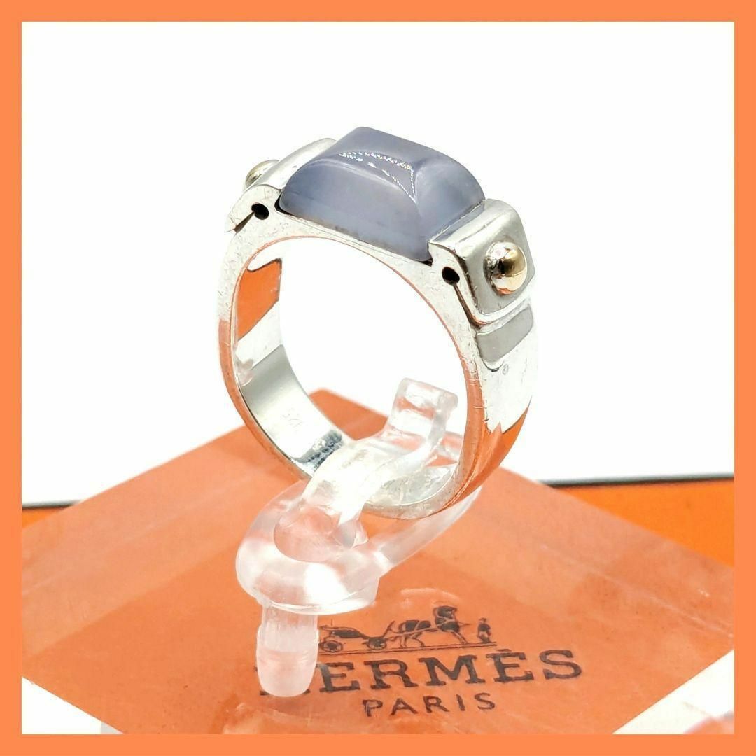 Hermes(エルメス)のエルメス ストーン コンビ リング 石付き パープル ブルー 10号 53表記 レディースのアクセサリー(リング(指輪))の商品写真