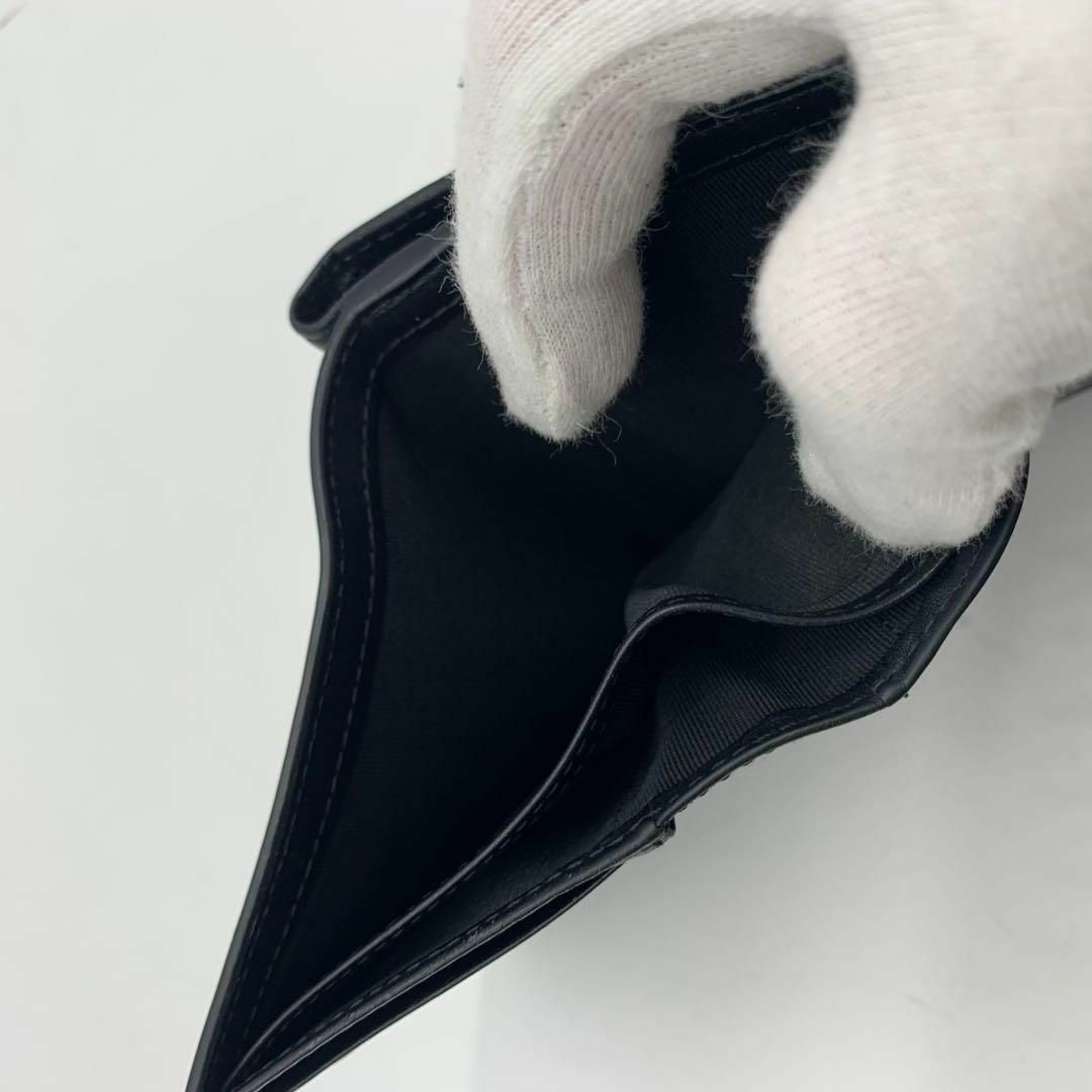 agnes b.(アニエスベー)の極美品 アニエスベー 折り財布 レザー 黒 ブラック　ウォレット レディースのファッション小物(財布)の商品写真