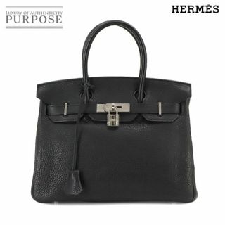 エルメス(Hermes)のエルメス HERMES バーキン30 ハンド バッグ トリヨンクレマンス ブラック □M刻印 シルバー 金具 VLP 90222232(ハンドバッグ)