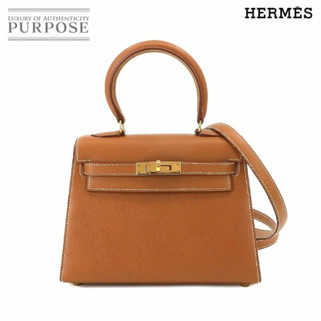 Hermes(エルメス)のエルメス HERMES ミニケリー 2way ハンド ショルダー バッグ クシュベル エプソン ゴールド 〇Y刻印 外縫い VLP 90222405 レディースのバッグ(ハンドバッグ)の商品写真