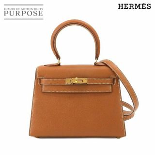 エルメス(Hermes)のエルメス HERMES ミニケリー 2way ハンド ショルダー バッグ クシュベル エプソン ゴールド 〇Y刻印 外縫い VLP 90222405(ハンドバッグ)