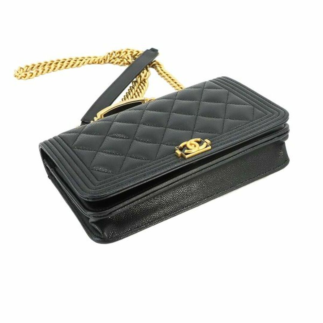 CHANEL(シャネル)の未使用 展示品 シャネル CHANEL ボーイシャネル チェーン ウォレット 長財布 キャビアスキン ブラック VLP 90222611 レディースのファッション小物(財布)の商品写真