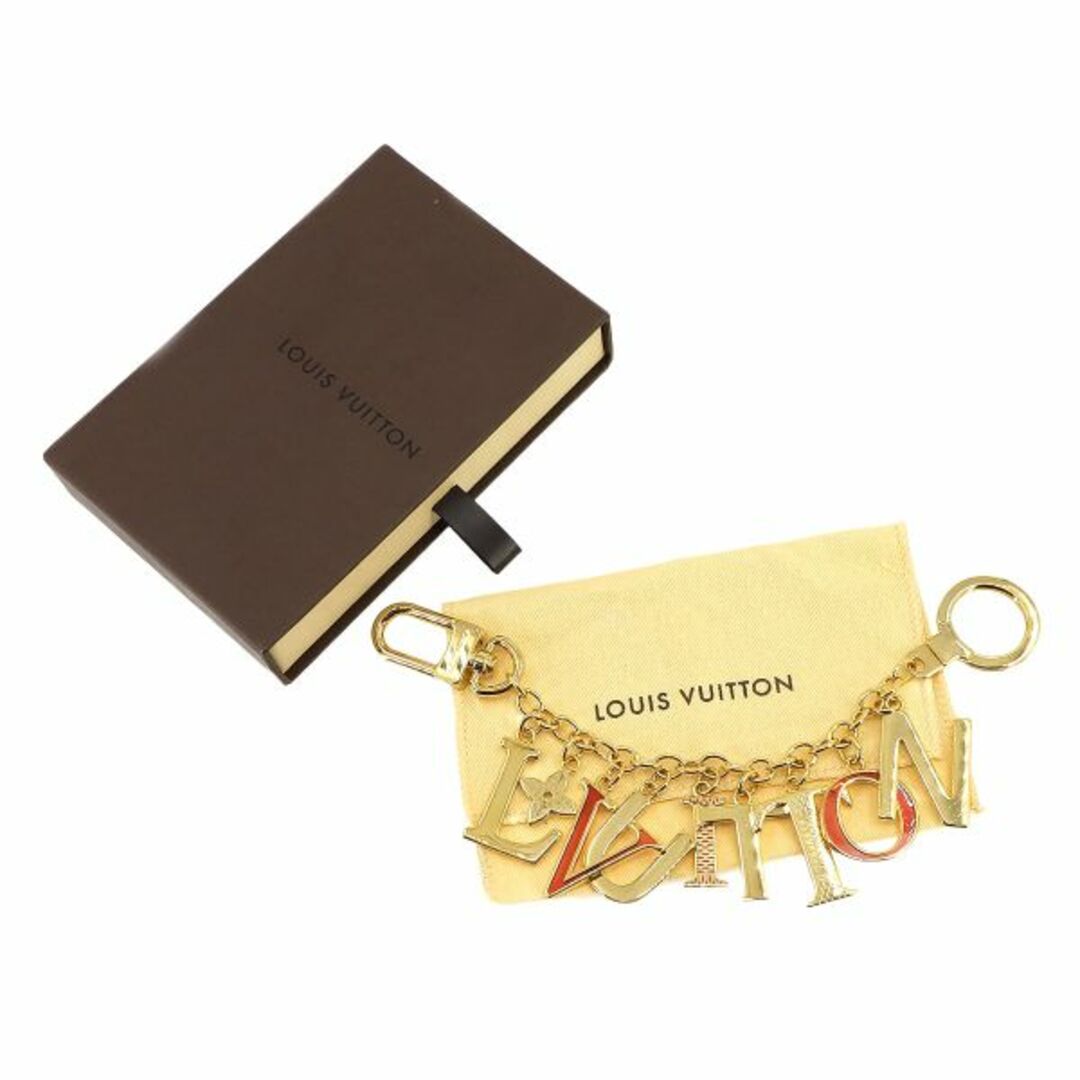 LOUIS VUITTON(ルイヴィトン)の未使用 展示品 ルイ ヴィトン LOUIS VUITTON ポルトクレ イニシャル バッグ チャーム ゴールド レッド M61020 VLP 90222613 レディースのアクセサリー(チャーム)の商品写真