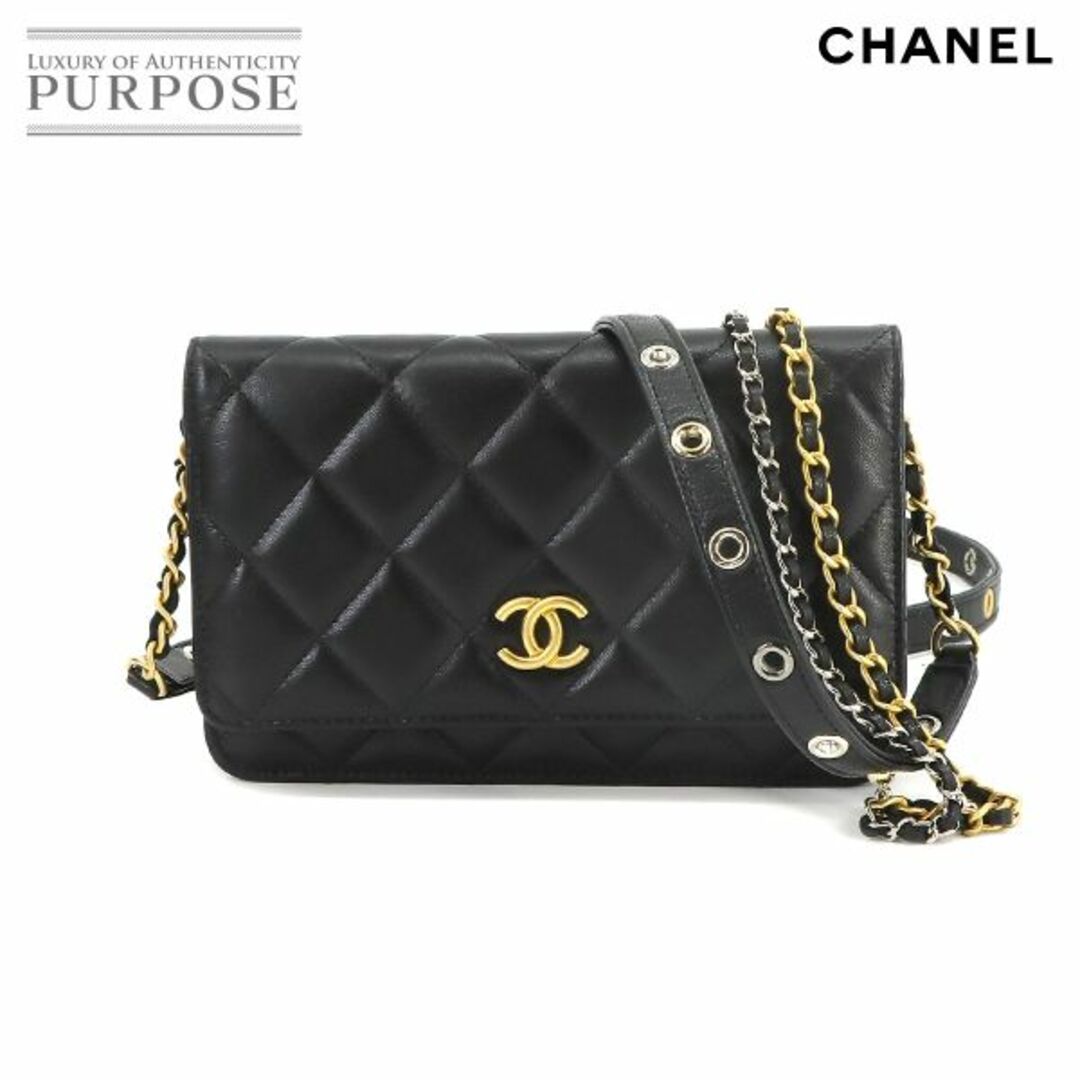 CHANEL(シャネル)の未使用 展示品 シャネル CHANEL マトラッセ チェーン ウォレット 長財布 レザー ブラック ゴールド シルバー 金具 VLP 90224039 レディースのファッション小物(財布)の商品写真