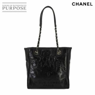 シャネル(CHANEL)のシャネル CHANEL ドーヴィル チェーン トート バッグ レザー ブラック シルバー 金具 VLP 90224234(トートバッグ)