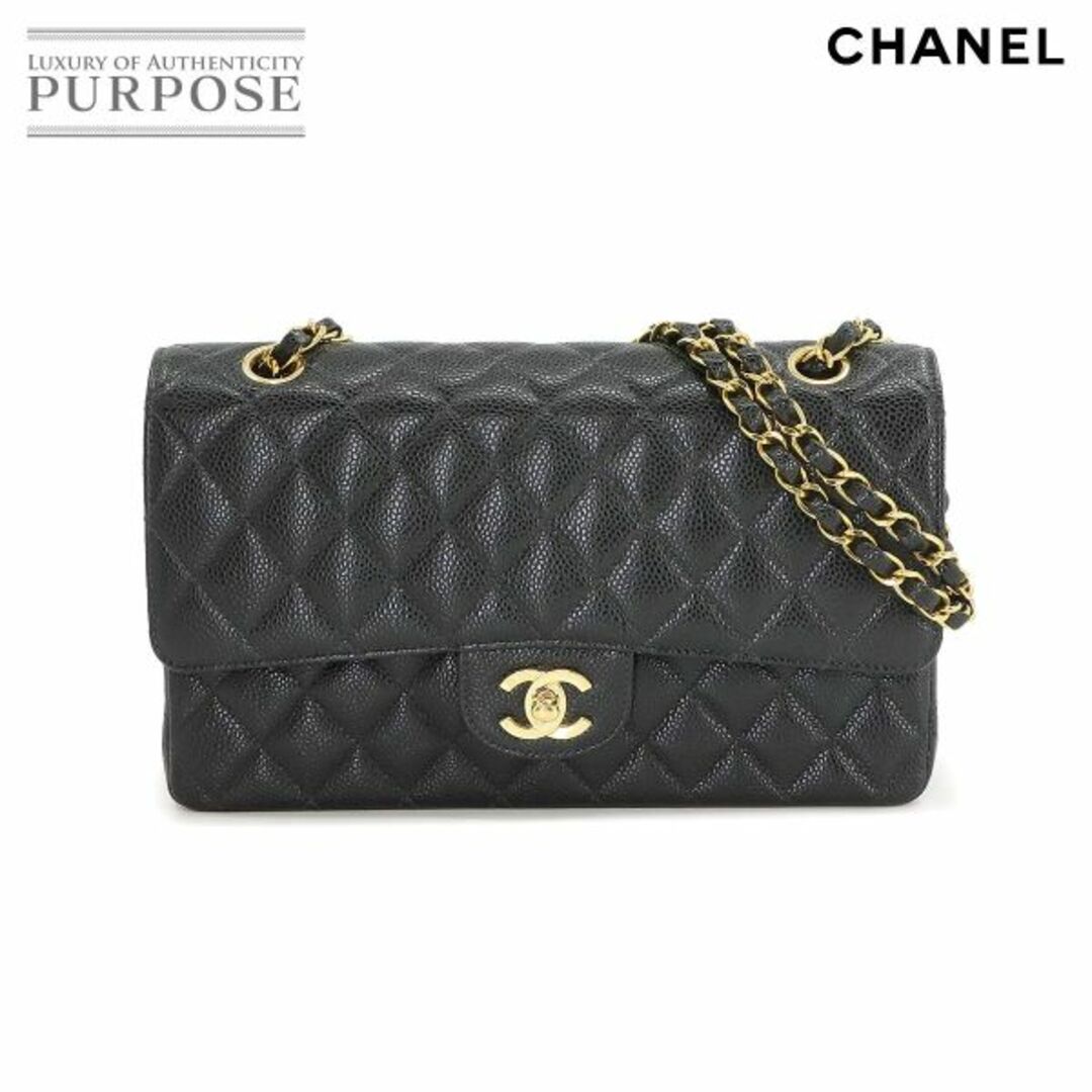 CHANEL(シャネル)の新品同様 シャネル CHANEL マトラッセ 25 チェーン ショルダー バッグ キャビアスキン ブラック A01112 ゴールド 金具 VLP 90224240 レディースのバッグ(ショルダーバッグ)の商品写真