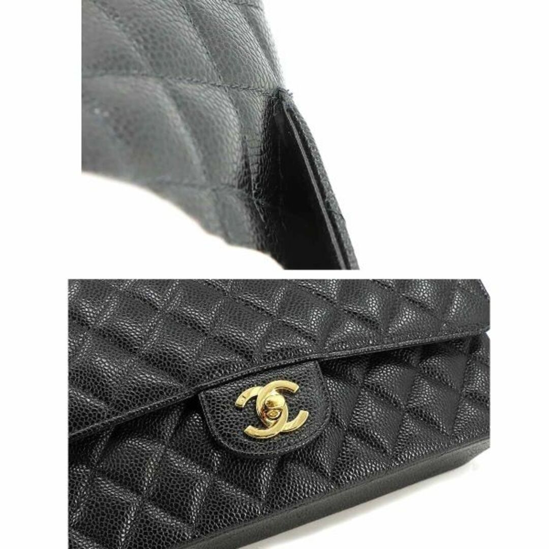 CHANEL(シャネル)の新品同様 シャネル CHANEL マトラッセ 25 チェーン ショルダー バッグ キャビアスキン ブラック A01112 ゴールド 金具 VLP 90224240 レディースのバッグ(ショルダーバッグ)の商品写真