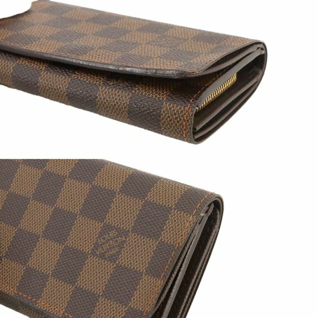 LOUIS VUITTON(ルイヴィトン)のルイ ヴィトン LOUIS VUITTON ダミエ ポルトモネ ビエトレゾール 二つ折り 財布 エベヌ N61730 ゴールド 金具 VLP 90224773 レディースのファッション小物(財布)の商品写真