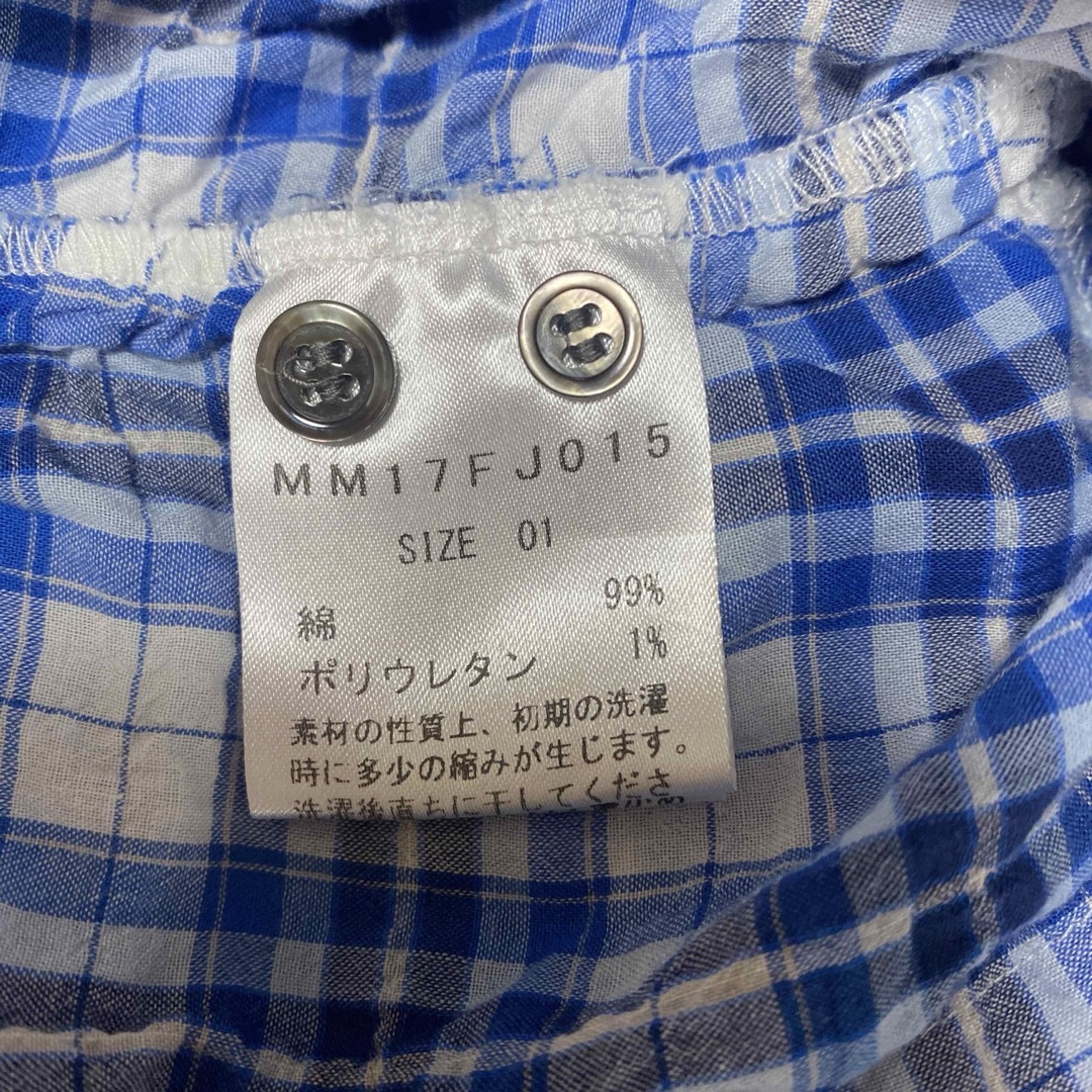 美品　maletmet マレットメット　シワ加工シャツ　チェック　日本製 レディースのトップス(シャツ/ブラウス(長袖/七分))の商品写真