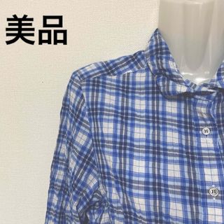 美品　maletmet マレットメット　シワ加工シャツ　チェック　日本製(シャツ/ブラウス(長袖/七分))