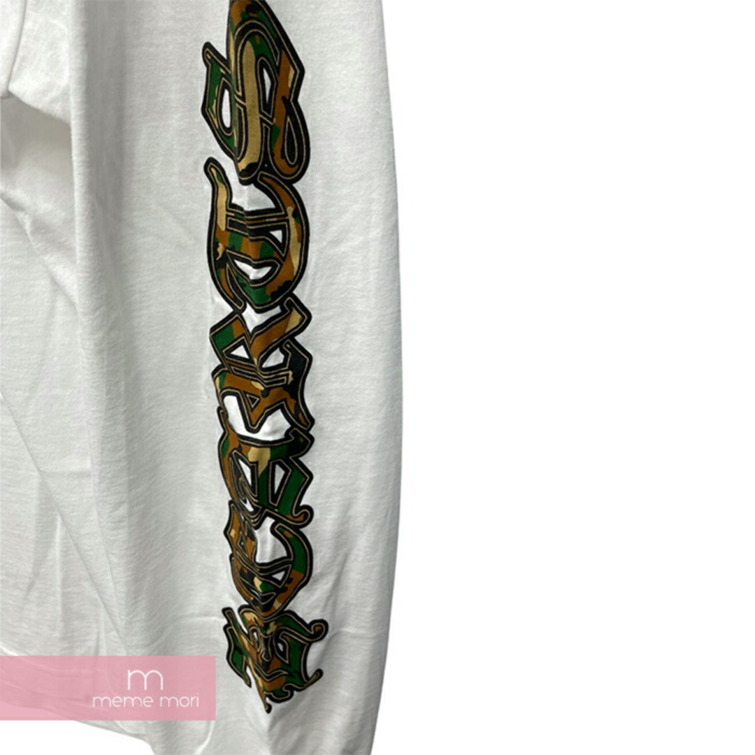 Chrome Hearts(クロムハーツ)のCHROME HEARTS Camo Horseshoe L/S Tee クロムハーツ カモホースシューロングスリーブTシャツ 長袖カットソー ロンT ポケT プリント 袖ロゴ カモフラージュ柄 迷彩 ホワイト サイズXXL【240430】【新古品】【me04】 メンズのトップス(Tシャツ/カットソー(半袖/袖なし))の商品写真