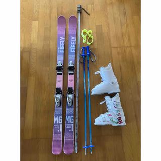 ロシニョール(ROSSIGNOL)のスキー板　ブーツ　ストック　セット　キッズ子供用　148cm 24.5cm(板)